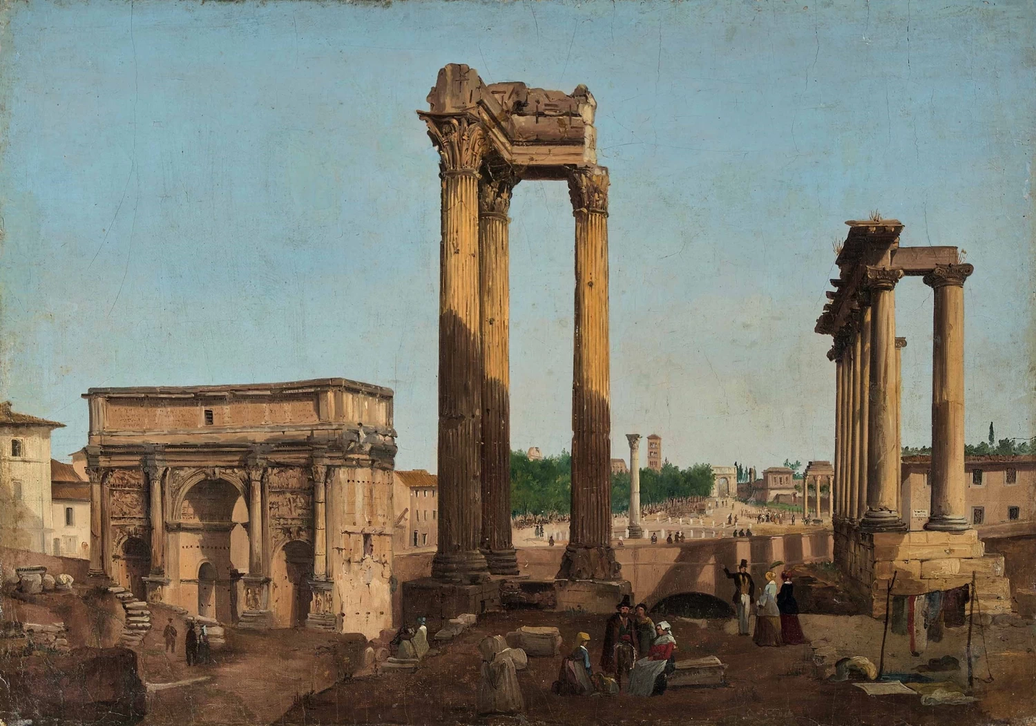 Il Foro con l'Arco di Costantino a Roma
